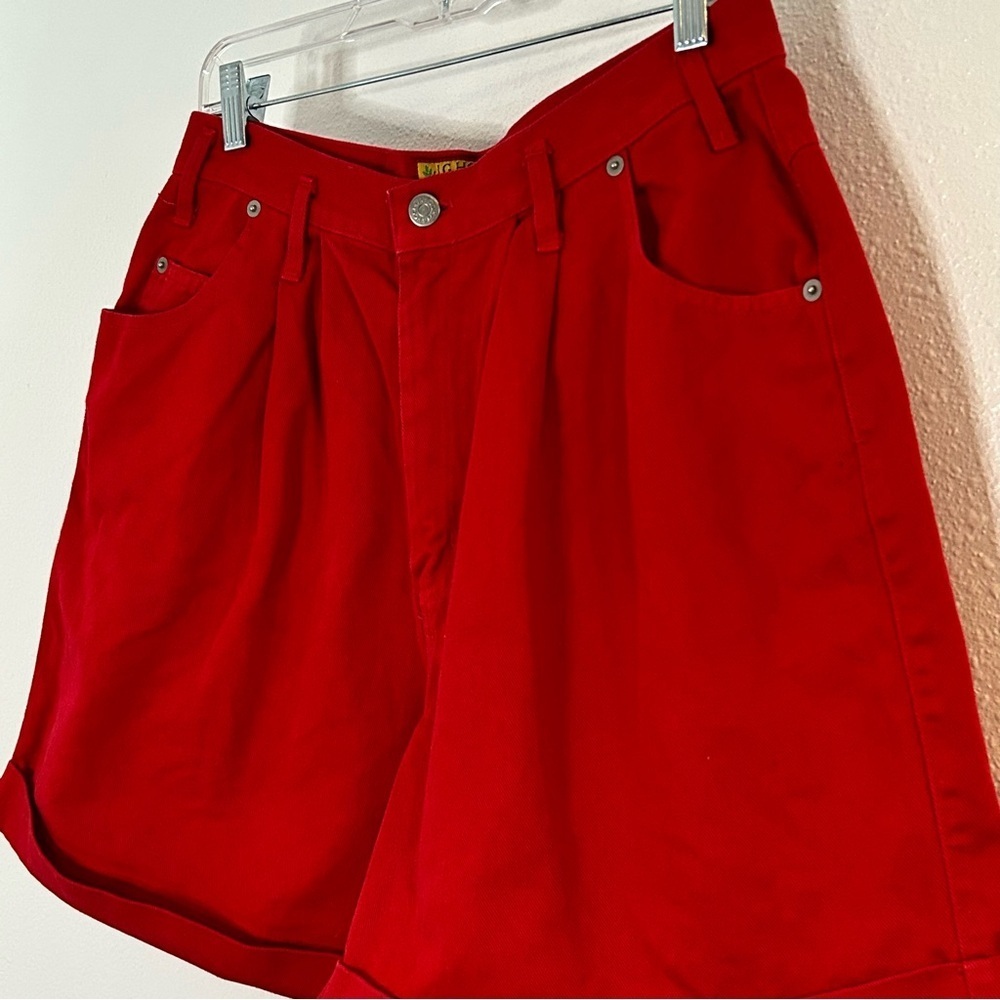 Vintage J.G. Hook High Waist Red Shorts Size 14 - Picture 2 of 6